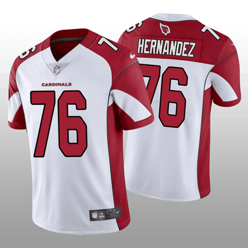 Men's Arizona Cardinals #76 Will Hernandez White/Red Vapor Untouchable Stitched Football Jersey